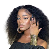 Front lace 13x4" Kinky Curly Brun Foncé