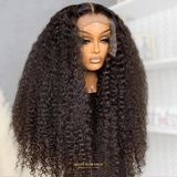 Front lace 13x4" Kinky Curly Brun Foncé