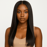 Front lace 13x4" Raide Brun Foncé