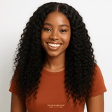 Front lace 13x6" Deep Wave Brun Foncé