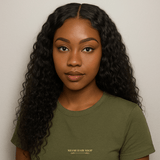 Front Lace 13x6" Kinky Curly Brun Foncé