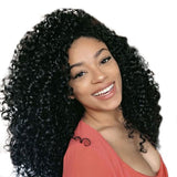 Front lace 13x6" Kinky Curly Brun Foncé