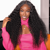 Front Lace 13x6" Kinky Curly Brun Foncé