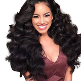 Front lace 13x6" Loose Wave Brun Foncé