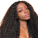 Front lace 4x4" Kinky Curly Brun Foncé