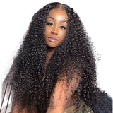 Front lace 4x4" Kinky Curly Brun Foncé