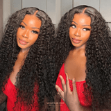 Front lace 4x4" Kinky Curly Brun Foncé