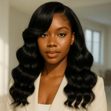 Front lace 4x4" Loose Deep Brun Foncé