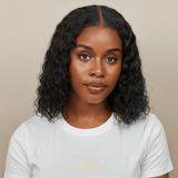 Front lace 4x4" Water Wave Brun Foncé