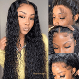 Front lace 4x4" Water Wave Brun Foncé