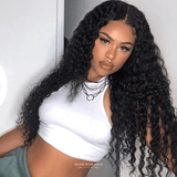 Front lace 4x4" Water Wave Brun Foncé