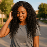 Half Wig Afro Curly - Perruque à Cordon Ajustable Sans Colle 250%