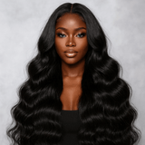 Half Wig Body Wave - Perruque à Cordon Ajustable Sans Colle 250%