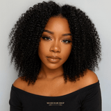 Half Wig Kinky Curly - Perruque à Cordon Ajustable Sans Colle 250% Destockage