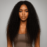 Half Wig Kinky Curly - Perruque à Cordon Ajustable Sans Colle 250%