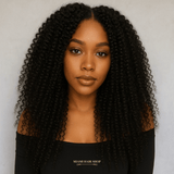 Half Wig Kinky Curly - Perruque à Cordon Ajustable Sans Colle 250% Destockage