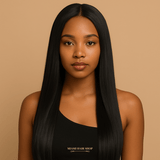 Half Wig Straight - Perruque à Cordon Ajustable Sans Colle 250%