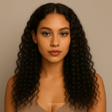 Half Wig Water Wave - Perruque à Cordon Ajustable Sans Colle 250%
