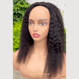Half Wig Yaki Straight - Perruque à Cordon Ajustable Sans Colle 250%