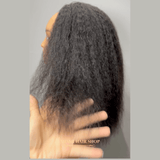 Half Wig Yaki Straight - Perruque à Cordon Ajustable Sans Colle 250%