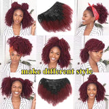 Kit Extensions à Clips Afro Curly Ombre Ombre Brun Foncé 99J 120 gr