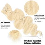 Kit Extensions à Clips Body Wave Blond Platine 120 gr