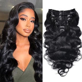 Kit Extensions à Clips Body Wave Noir 120 gr