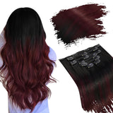 Kit Extensions à Clips Straight Ombre Brun Foncé 99J 120 gr