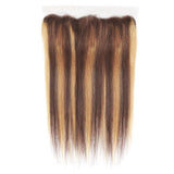 Lace Frontal Straight | Chatain Méché Blond | P4/27# 13x4 - Miami Hair Shop