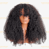 Perruque Kinky Curly à Frange Sans Colle