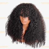 Perruque Kinky Curly à Frange Sans Colle