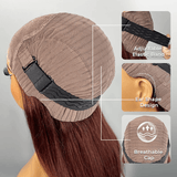 Perruque Kinky Curly Reddish Brown Sans Colle – 7x6 HD Lace