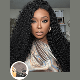 Perruque Lace 360 Kinky Curly Sans Colle Densité 180%