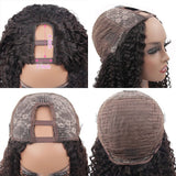 Perruque U-Part Kinky Curly Brun Foncé