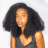 Perruque V - Part Afro Curly Brun Foncé - Miami Hair Shop