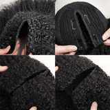 Perruque V - Part Afro Curly Brun Foncé - Miami Hair Shop