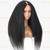 Perruque V-Part Afro Yaki Brun Foncé