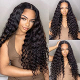 Perruque V - Part Deep Wave Brun Foncé - Miami Hair Shop