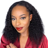 Perruque V-Part Kinky Curly Brun Foncé