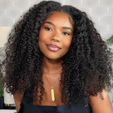 Perruque V - Part Kinky Curly Brun Foncé - Miami Hair Shop