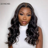 Prédécoupé Front lace 13x4" Body Wave Brun Foncé « prêt-à-porter »