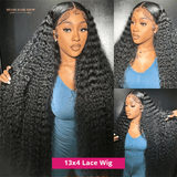 Prédécoupé Front lace 13x4" Deep Wave Brun Foncé « prêt-à-porter »