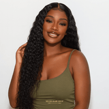 Prédécoupé Front lace 13x4" Deep Wave Brun Foncé « prêt-à-porter »