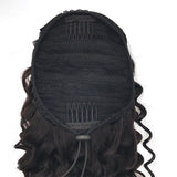 Queue de cheval Ponytail Noir A Cordon Remy Hair Deep Wave