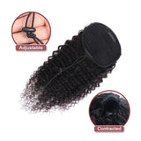 Queue de cheval Ponytail Noir A Cordon Remy Hair Deep Wave