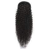 Queue de cheval Ponytail Noir A Cordon Remy Hair Kinky Curly