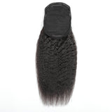 Queue de cheval Ponytail Noir A Cordon Remy Hair Kinky Straight