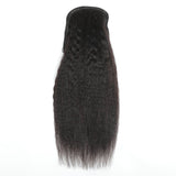 Queue de cheval Ponytail Noir A Cordon Remy Hair Kinky Straight