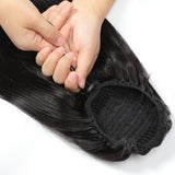 Queue de cheval Ponytail Noir A Cordon Remy Hair Straight