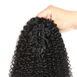 Queue de cheval Ponytail Noir à Pince Naturel Remy Hair Afro Curly